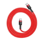 Picture of Baseus Cafule 3A Type-C to Type-C 1 Metre Kırmızı Şarj Kablosu