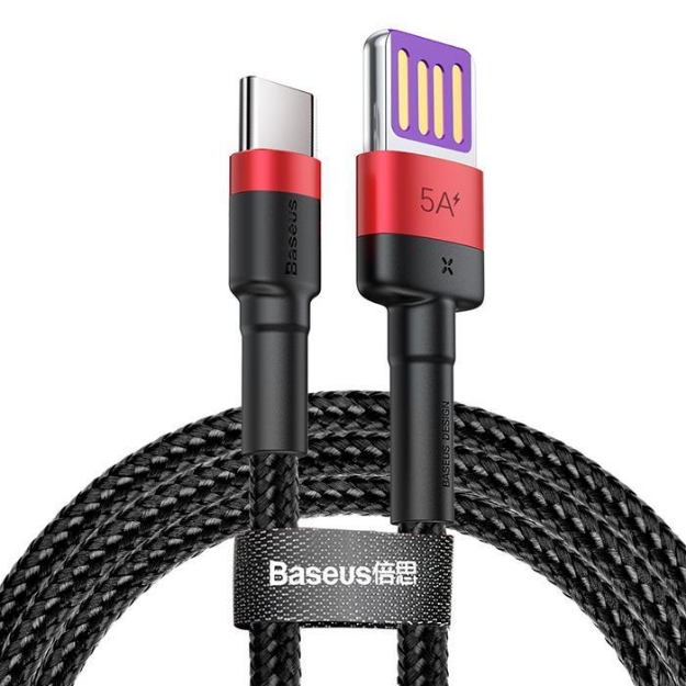 Picture of Baseus Cafule 5A 40W Type-C 1 Metre Kırmızı Şarj Kablosu