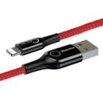 Picture of Baseus C-Shaped Işıklı 2.4A Lightning 1 Metre Kırmızı Şarj Kablosu