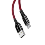 Picture of Baseus C-Shaped Işıklı 2.4A Lightning 1 Metre Kırmızı Şarj Kablosu
