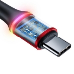 Picture of Baseus Halo 40W 0.5 Metre Type-C Kırmızı Şarj Kablosu