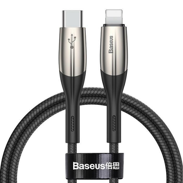 Picture of Baseus Horizontal PD 18W 1 Metre Type-C to Lightning Siyah Hızlı Şarj Kablosu