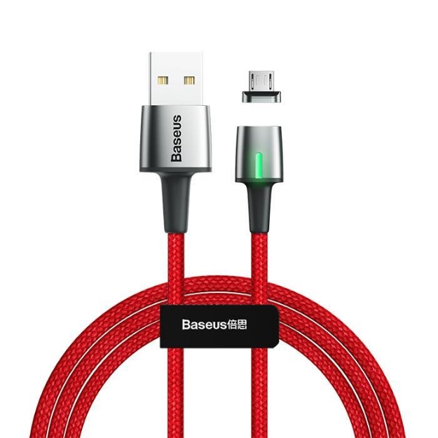 Picture of Baseus Zinc Magnetic Manyetik Uçlu 1.5A 2 Metre Micro USB Kırmızı Şarj Kablosu