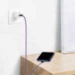Picture of Baseus Zinc Magnetic Manyetik Uçlu 1.5A 2 Metre Micro USB Mor Şarj Kablosu