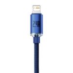 Picture of Baseus Crystal Shine Fast Charging 2.4A Lightning Kablo 1.2m Mavi