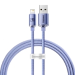 Picture of Baseus Crystal Shine Fast Charging 2.4A Lightning Kablo 1.2m Mor