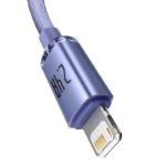 Picture of Baseus Crystal Shine Fast Charging 2.4A Lightning Kablo 1.2m Mor