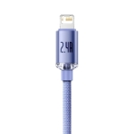 Picture of Baseus Crystal Shine Fast Charging 2.4A Lightning Kablo 1.2m Mor