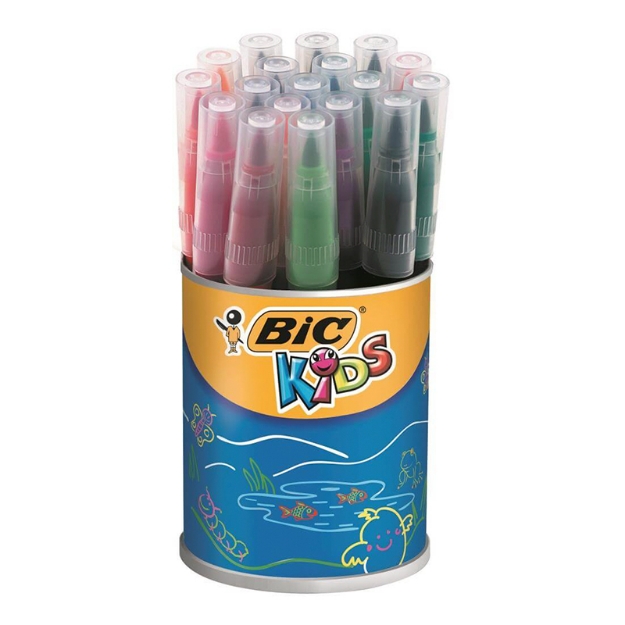 Picture of Bic Kids Visa Fırça Uçlu Keçeli Boya Kalemi Kavanoz 18 Renk