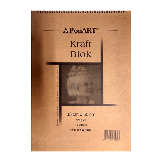 Picture of Ponart 10628 125 Gram 15 Yaprak 35X50 CM Kraft Resim Defteri