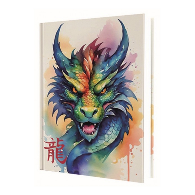 Picture of Deffter Chinese Dragon Heat 96 Yaprak Çizgili Sert Kapak Defter