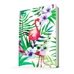 Picture of Deffter Paradise Tropic Flowers Sert Kapaklı Çizgili Defter